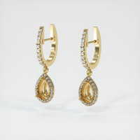 14K Yellow Gold Pave Earring Setting Video