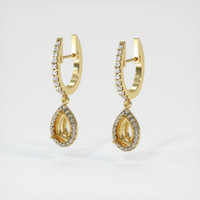 18K Yellow Gold Pave Earring Setting Video