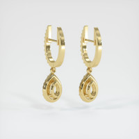 18K Yellow Gold Pave Earring Setting Image