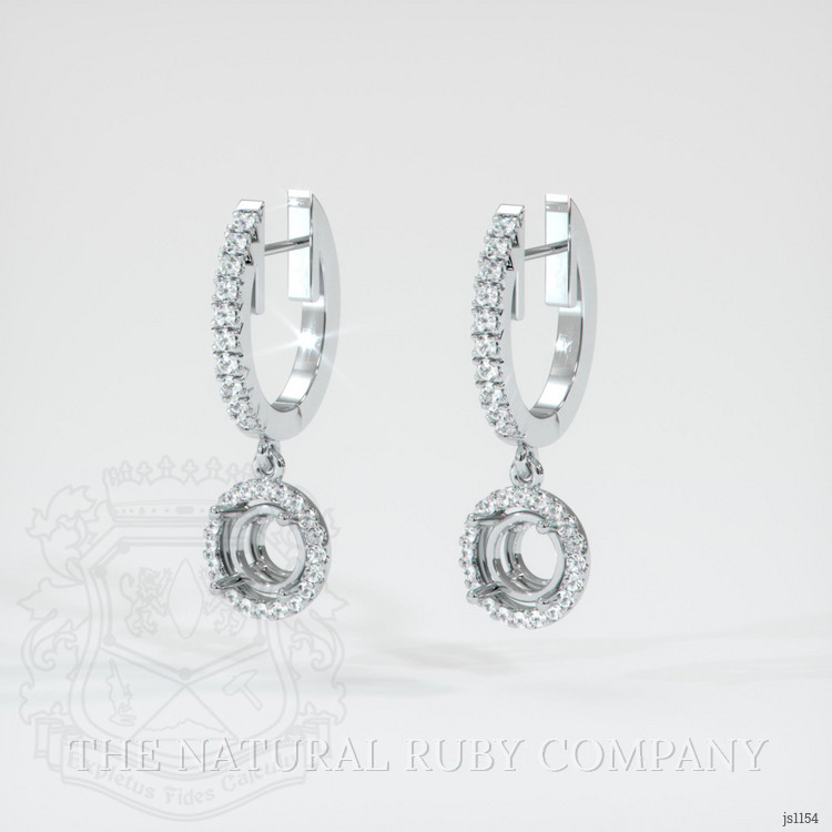 Platinum 950 Pave Earring Setting