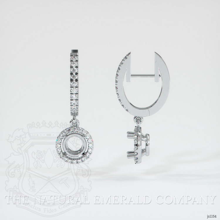 Platinum 950 Pave Earring Setting