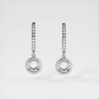 Platinum 950 Pave Earring Setting Image