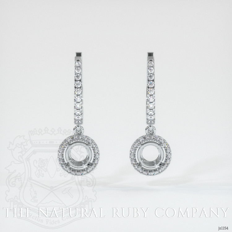 Platinum 950 Pave Earring Setting