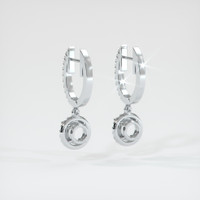 Platinum 950 Pave Earring Setting Image