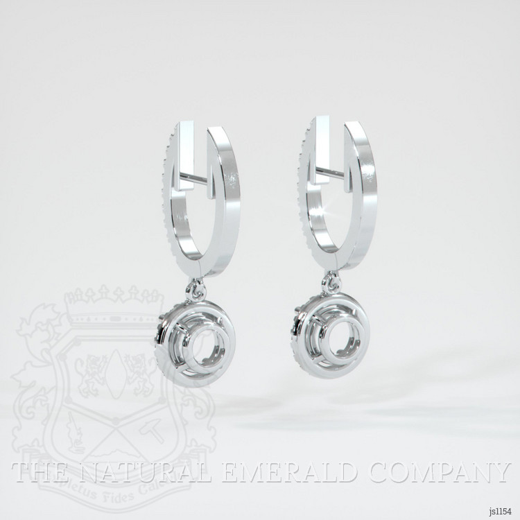 Platinum 950 Pave Earring Setting