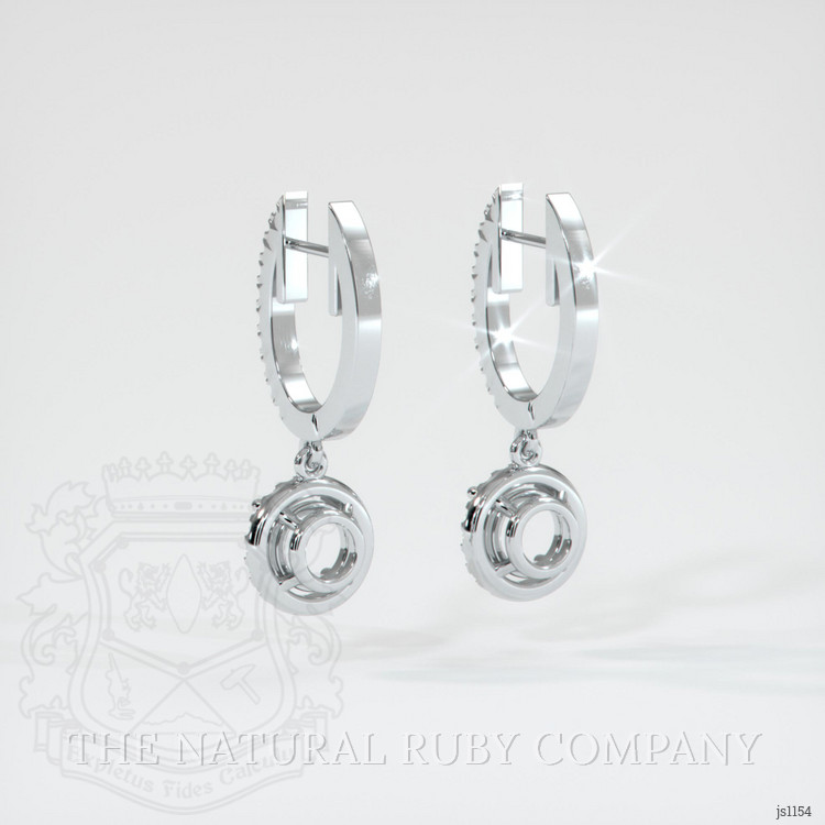Platinum 950 Pave Earring Setting