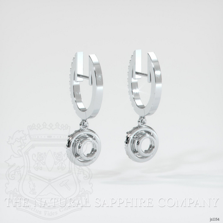 Platinum 950 Pave Earring Setting
