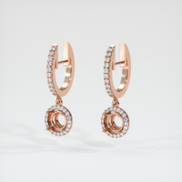 14K Rose Gold Pave Earring Setting Video