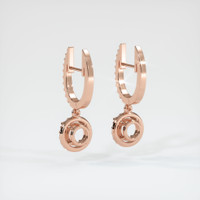 14K Rose Gold Pave Earring Setting Image