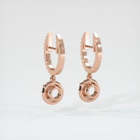 14K Rose Gold Pave Earring Setting Image
