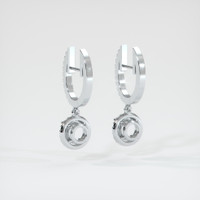 14K White Gold Pave Earring Setting Image