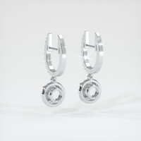 18K White Gold Pave Earring Setting Image