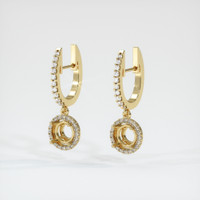 14K Yellow Gold Pave Earring Setting Video