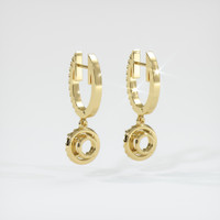 14K Yellow Gold Pave Earring Setting Image