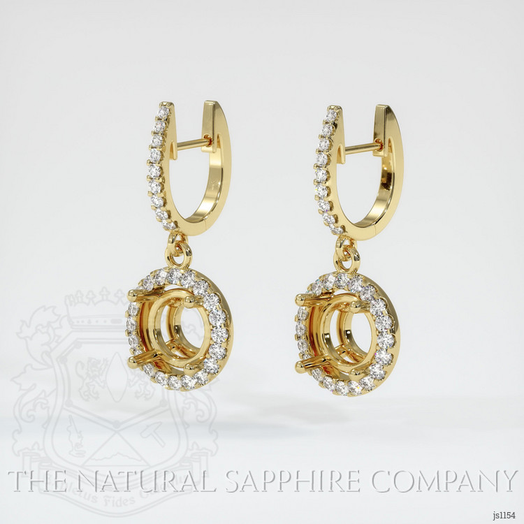 Pave Emerald Earring <span>1.51</span> <span class="tooltip-light">Ct.Tw.<span class="tooltiptext">Total Carat Weight</span></span>, 18K Yellow Gold