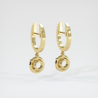 18K Yellow Gold Pave Earring Setting Image