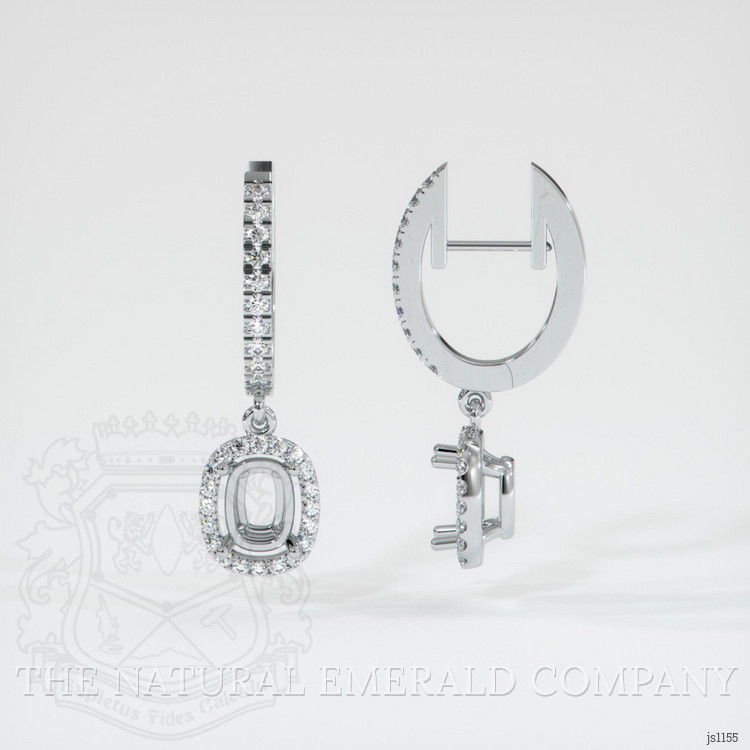 Platinum 950 Pave Earring Setting