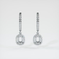 Platinum 950 Pave Earring Setting Image