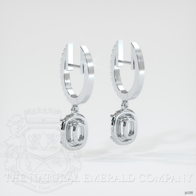 Platinum 950 Pave Earring Setting