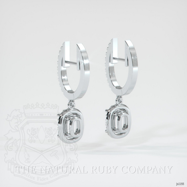 Platinum 950 Pave Earring Setting