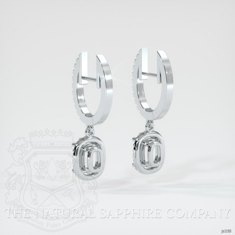 Platinum 950 Pave Earring Setting