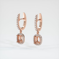 14K Rose Gold Pave Earring Setting Video