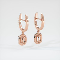 14K Rose Gold Pave Earring Setting Image