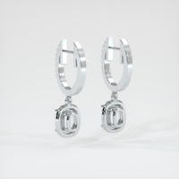 14K White Gold Pave Earring Setting Image