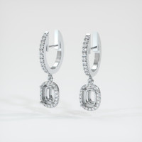 18K White Gold Pave Earring Setting Video
