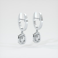 18K White Gold Pave Earring Setting Image