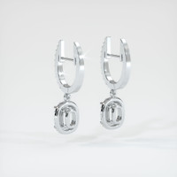 18K White Gold Pave Earring Setting Image