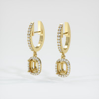 14K Yellow Gold Pave Earring Setting Video