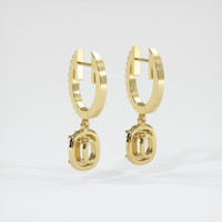14K Yellow Gold Pave Earring Setting Image