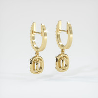 14K Yellow Gold Pave Earring Setting Image