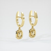 14K Yellow Gold Pave Earring Setting Image