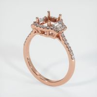 14K Rose Gold Three Stone Ring Setting Video
