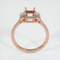 14K Rose Gold Three Stone Ring Setting Image