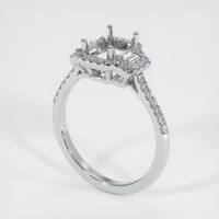 10K White Gold Three Stone Ring Setting Video