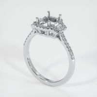 14K White Gold Three Stone Ring Setting Video