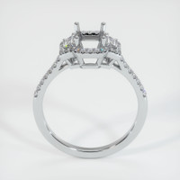 14K White Gold Three Stone Ring Setting Image