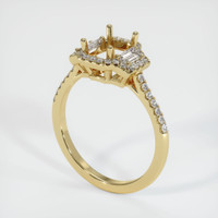 10K Yellow Gold Three Stone Ring Setting Video