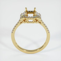 10K Yellow Gold Three Stone Ring Setting Image