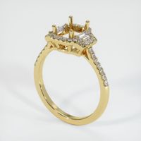 18K Yellow Gold Three Stone Ring Setting Video