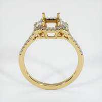 18K Yellow Gold Three Stone Ring Setting Image
