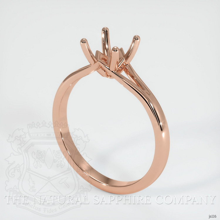 14K Rose Gold Solitaire Ring Setting