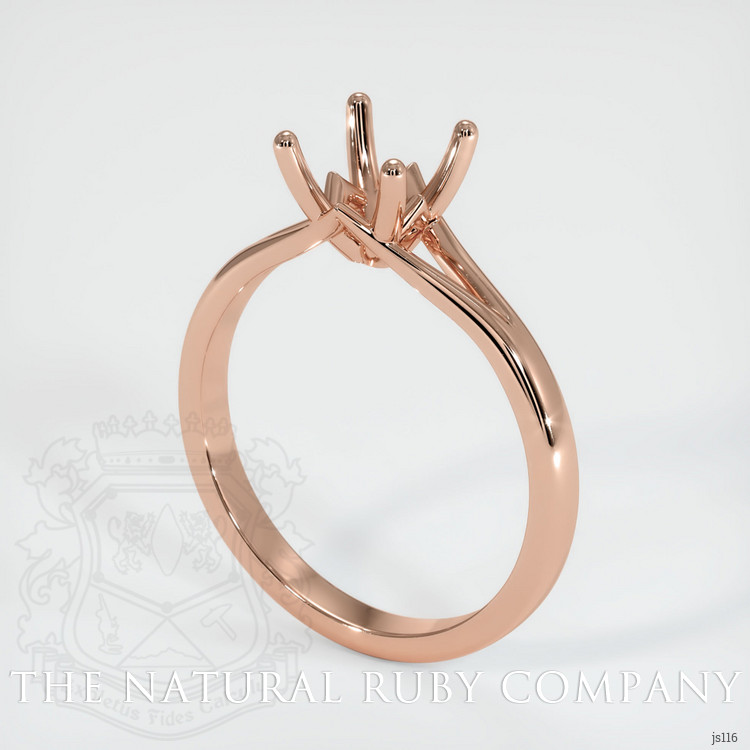 14K Rose Gold Solitaire Ring Setting