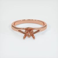 14K Rose Gold Solitaire Ring Setting Image