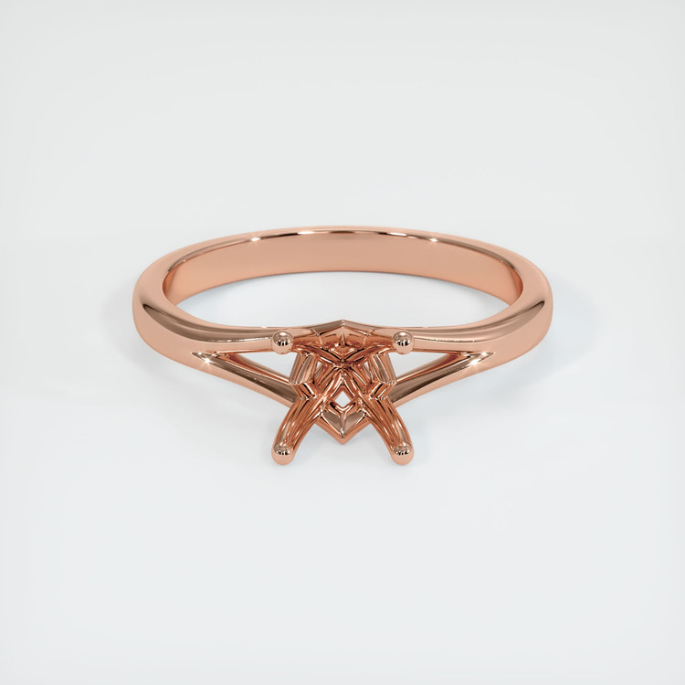 14K Rose Gold Solitaire Ring Setting