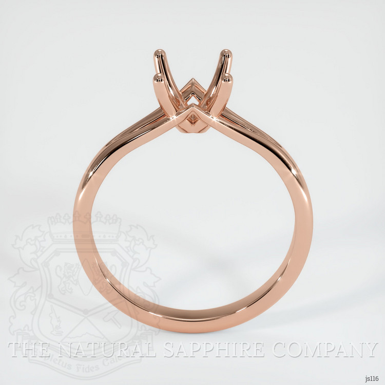 14K Rose Gold Solitaire Ring Setting