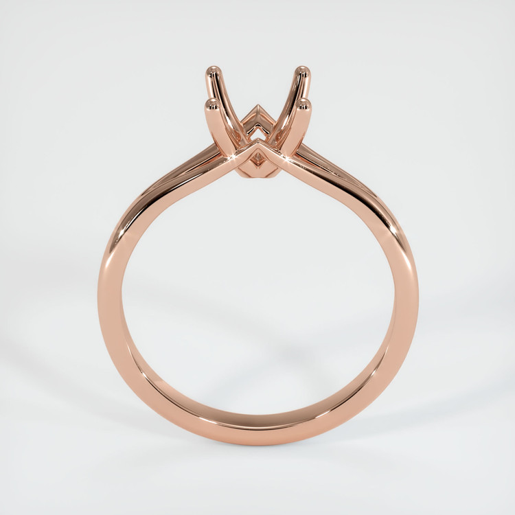 14K Rose Gold Solitaire Ring Setting